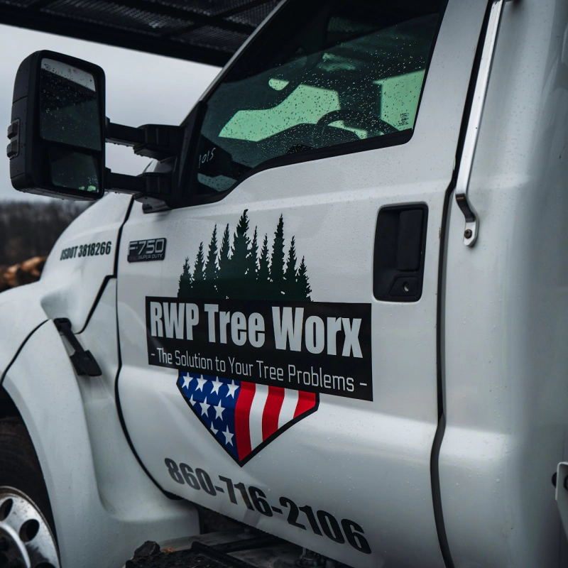 closeup of rwp tree worx service truck